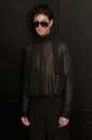 CAMISA “TRANSLUCENT ATTITUDE / BLACK DROP” – OUZA COUTURE SS25