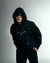 HOODIE OVERSIZE OUZA BLACK DROP